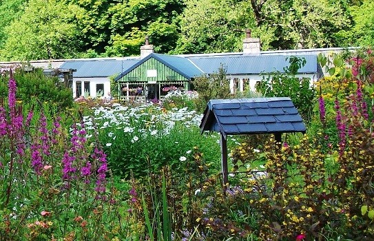 A view of the restaurant from the Walled Garden at Applecross