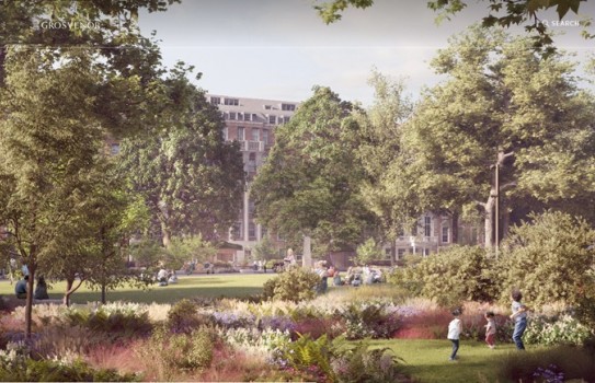 Grosvenor Square Gardens - Artist Impression Courtesy Grosvenor