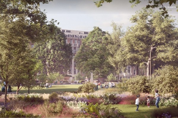 Grosvenor Square Gardens - Artist Impression Courtesy Grosvenor